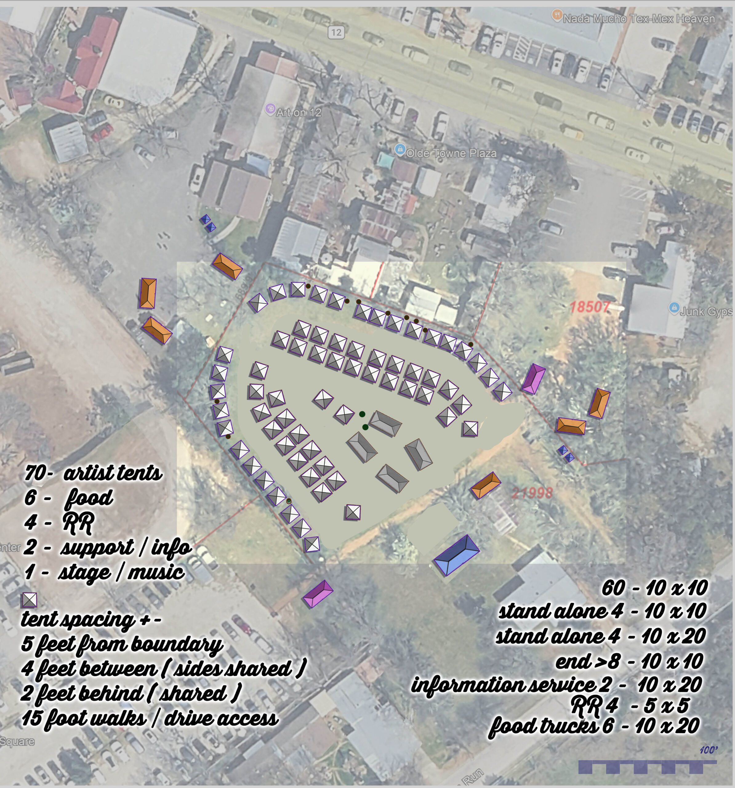 Map of booths for Arts iest